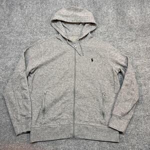 Polo Ralph Lauren Hoodie Mens Large Full Zip Sweatshirt Zip Pockets Pony Logo